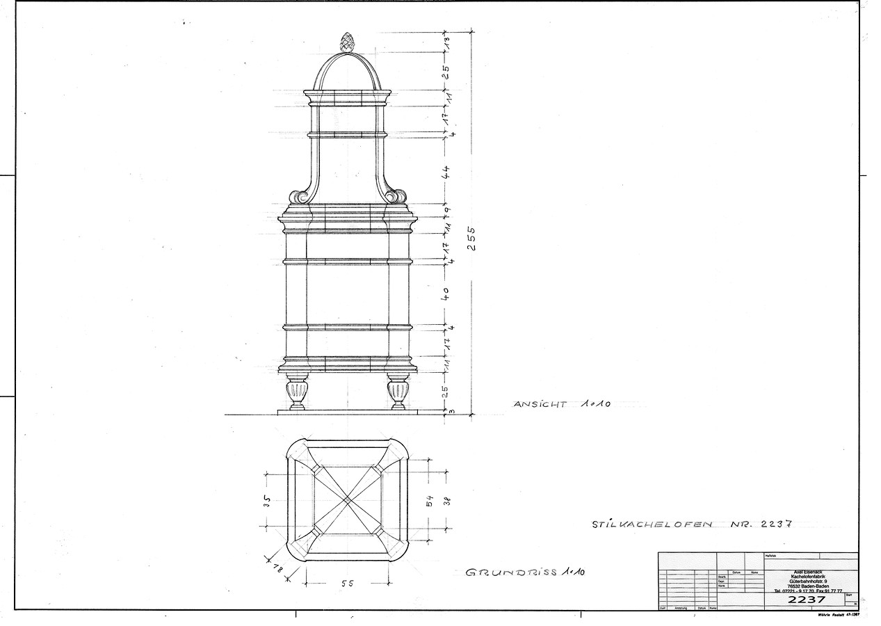 Quadratischer Stilofen